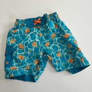 UV Skinz blue goldfish print swim trunks board shorts with liner